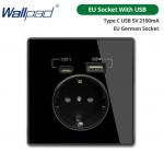 WALLPAD Single Socket Power Outlet with 2 USB Ports