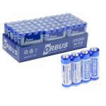 ORBUS Batteries Zinc-Carbon AA R06 60PCS