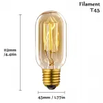 T45 Filament Vintage Lamp E27 40W 220V