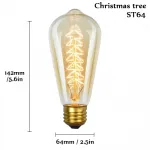 ST64 Christmas Vintage Lamp E27 40W 220V