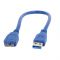 POWERMASTER PM-12900 USB 3.0 BLUE 30cm Micro USB Data Cable